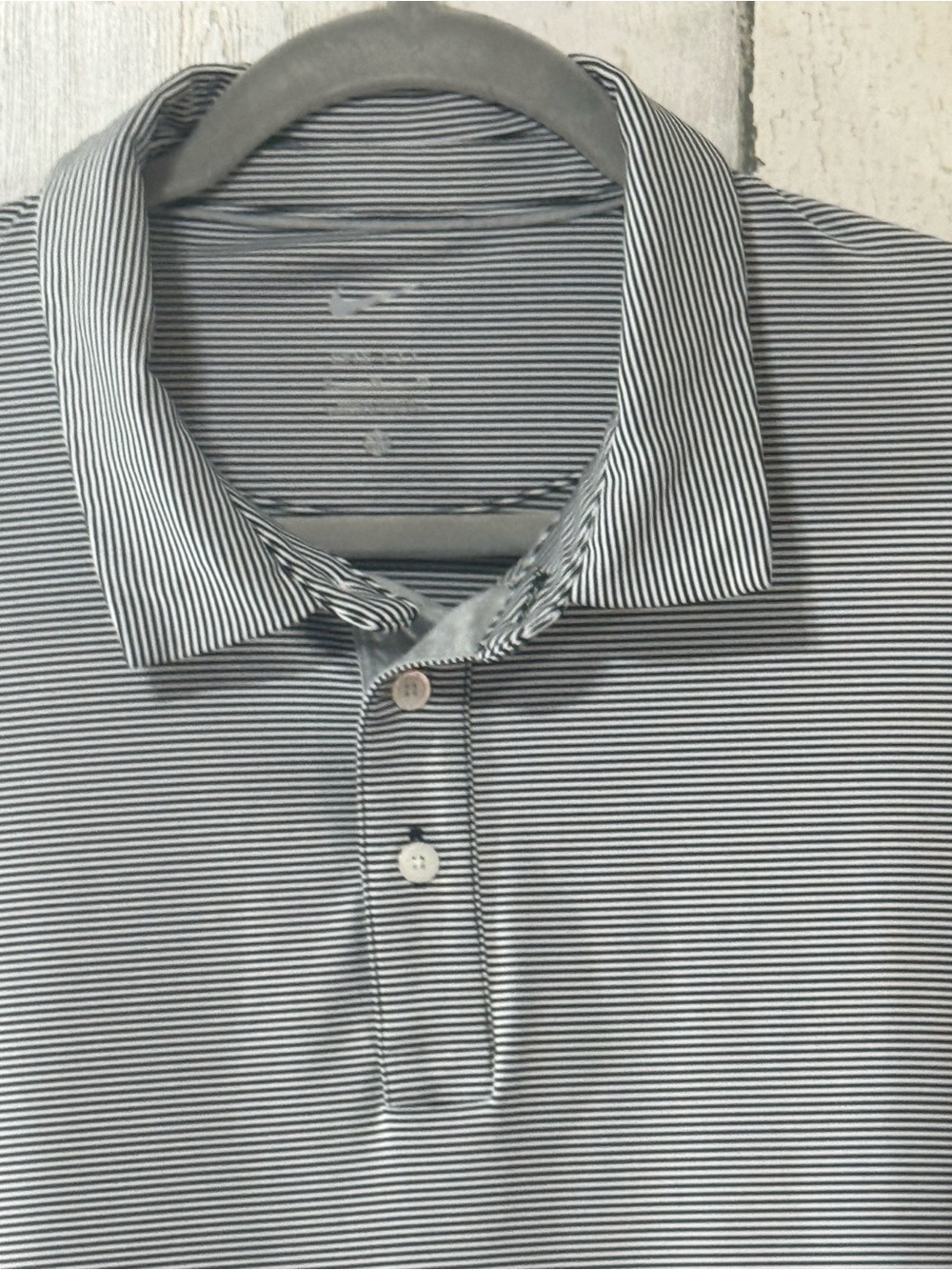 Nike Black White Thin Stripes Performance Short-Sleeve Polo - Picture 10 of 10